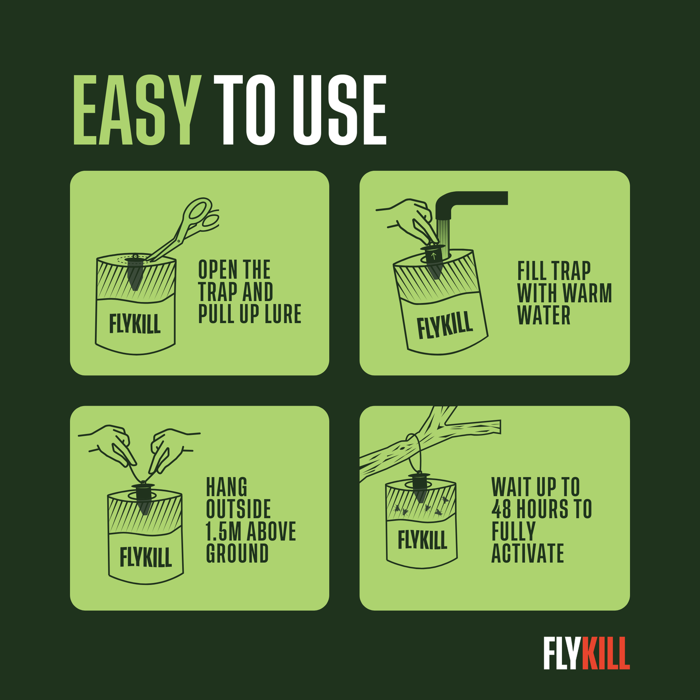 FLYKILL XL Disposable Fly Traps