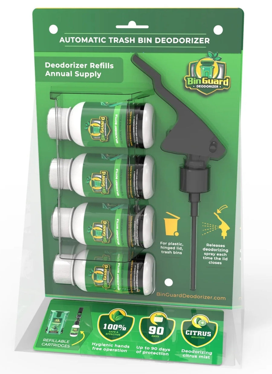 BINGUARD Outdoor Bin Deodorizer REFILLS (4 pack)
