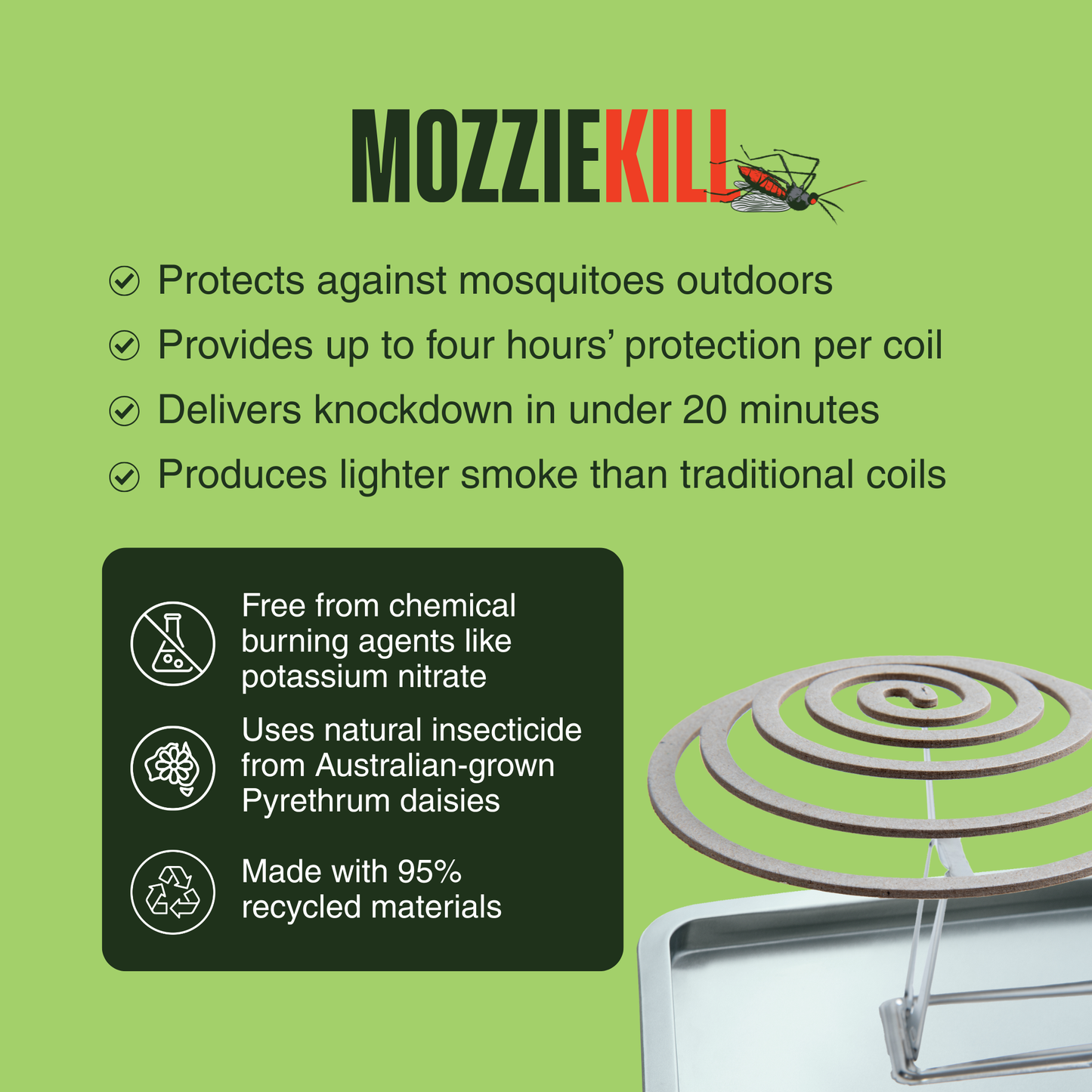 MOZZIE KILL Natural Mosquito Coils