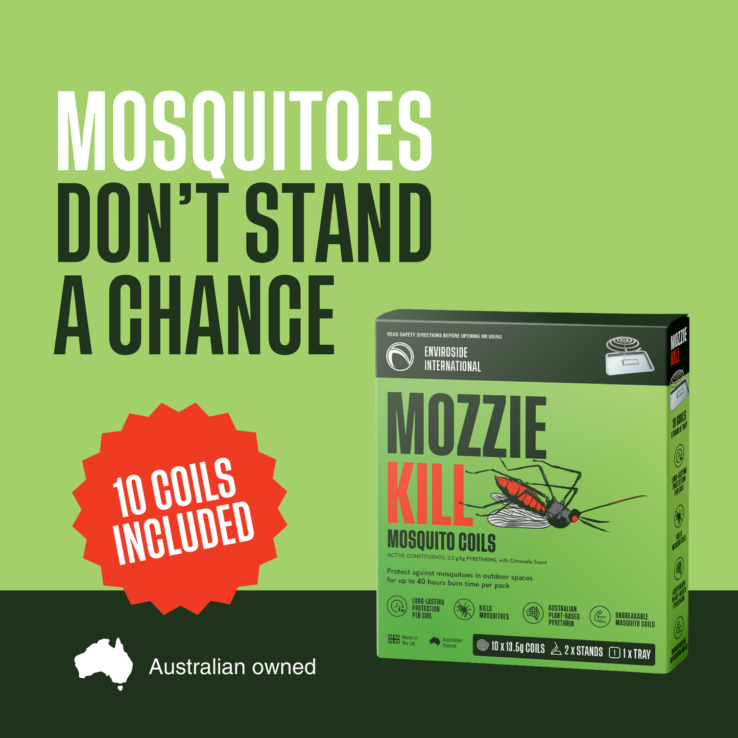 MOZZIE KILL Natural Mosquito Coils