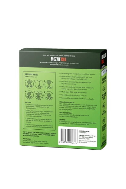 MOZZIE KILL Natural Mosquito Coils